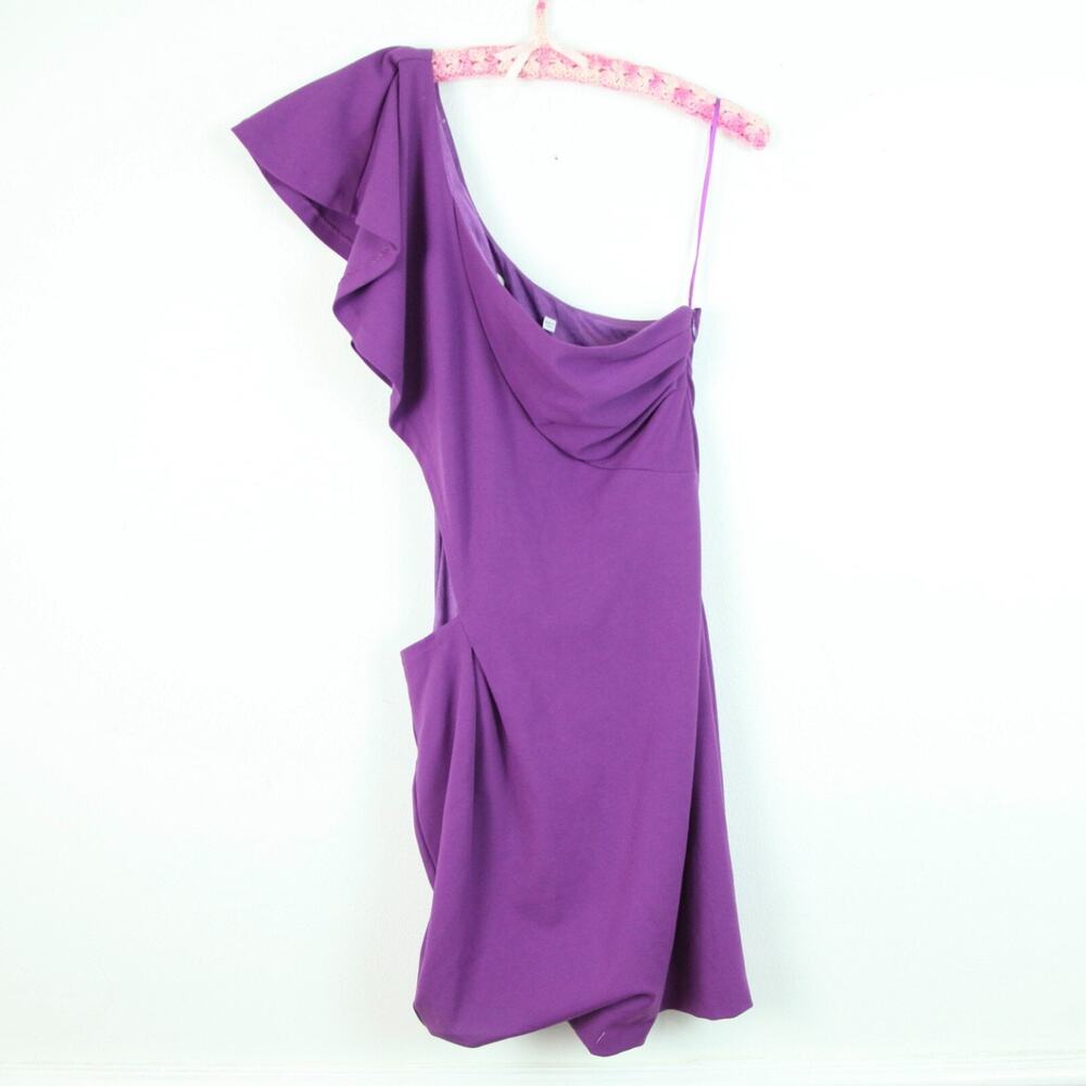 Halston Heritage Size 6 Dress Cocktail Mini Quiet Luxury Feminine Bodycon Hoco - Picture 15 of 16